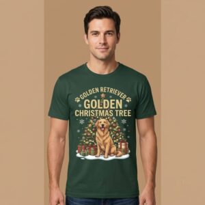 Golden Retriever Christmas Tree | Holiday T-Shirt