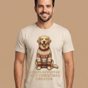 Golden Retriever Christmas Sweater | Holiday T-Shirt