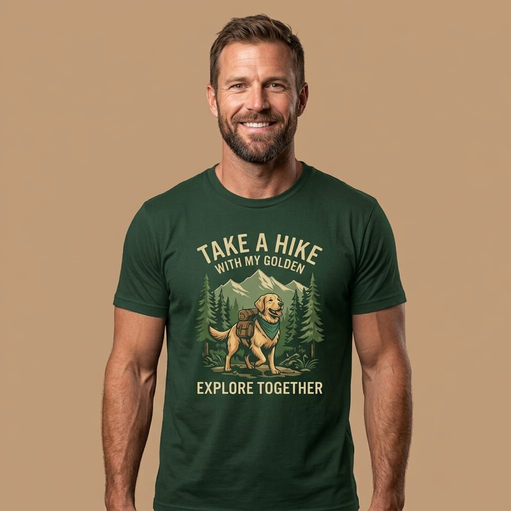 Take a Hike With My Golden | Golden Retriever T-Shirt