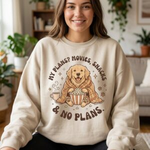 Blanket Burrito | Golden Retriever Movie Night Sweatshirt