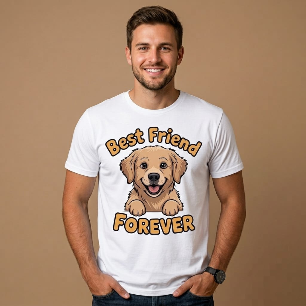 Golden Bestie Forever | Golden Retriever Best Friend T-Shirt