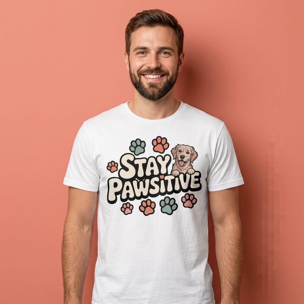 Pawsitive Vibes | Golden Retriever Dog Lover T-Shirt