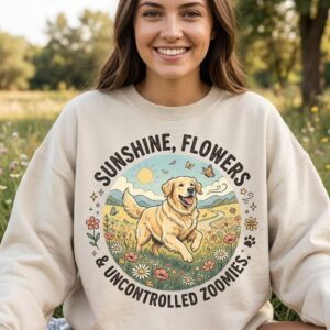 Sunshine, Flowers & Uncontrolled Zoomies | Golden Retriever Hoodie